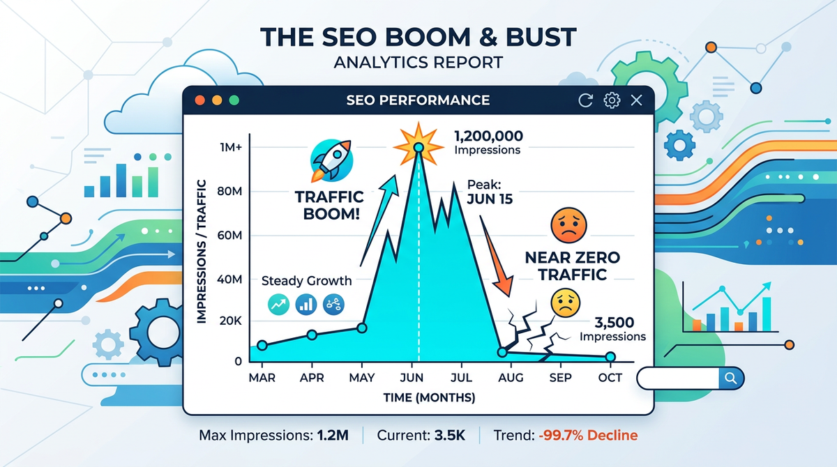 Programmatic SEO Boom and Bust Chart