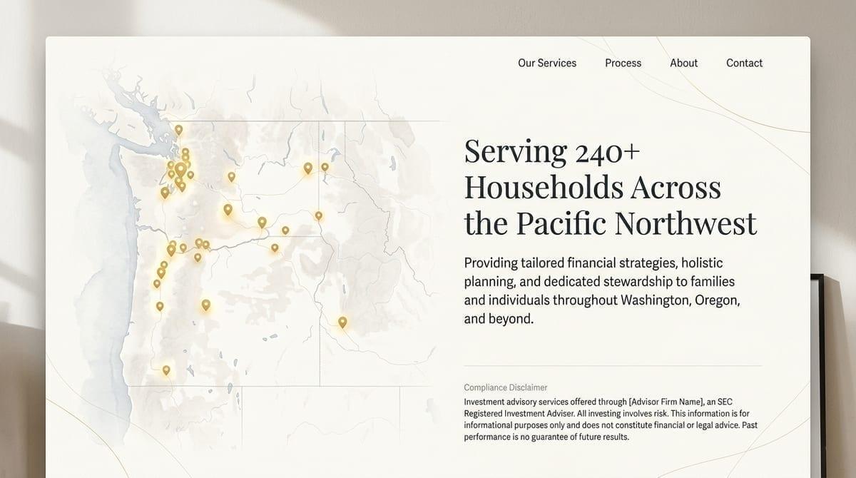 Financial advisor footprint example
